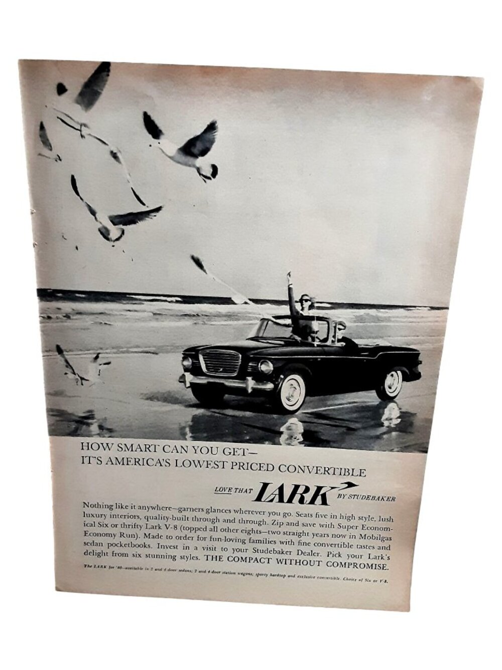 1960 Studebaker Lark Convertible Vintage Automobile Print Ad